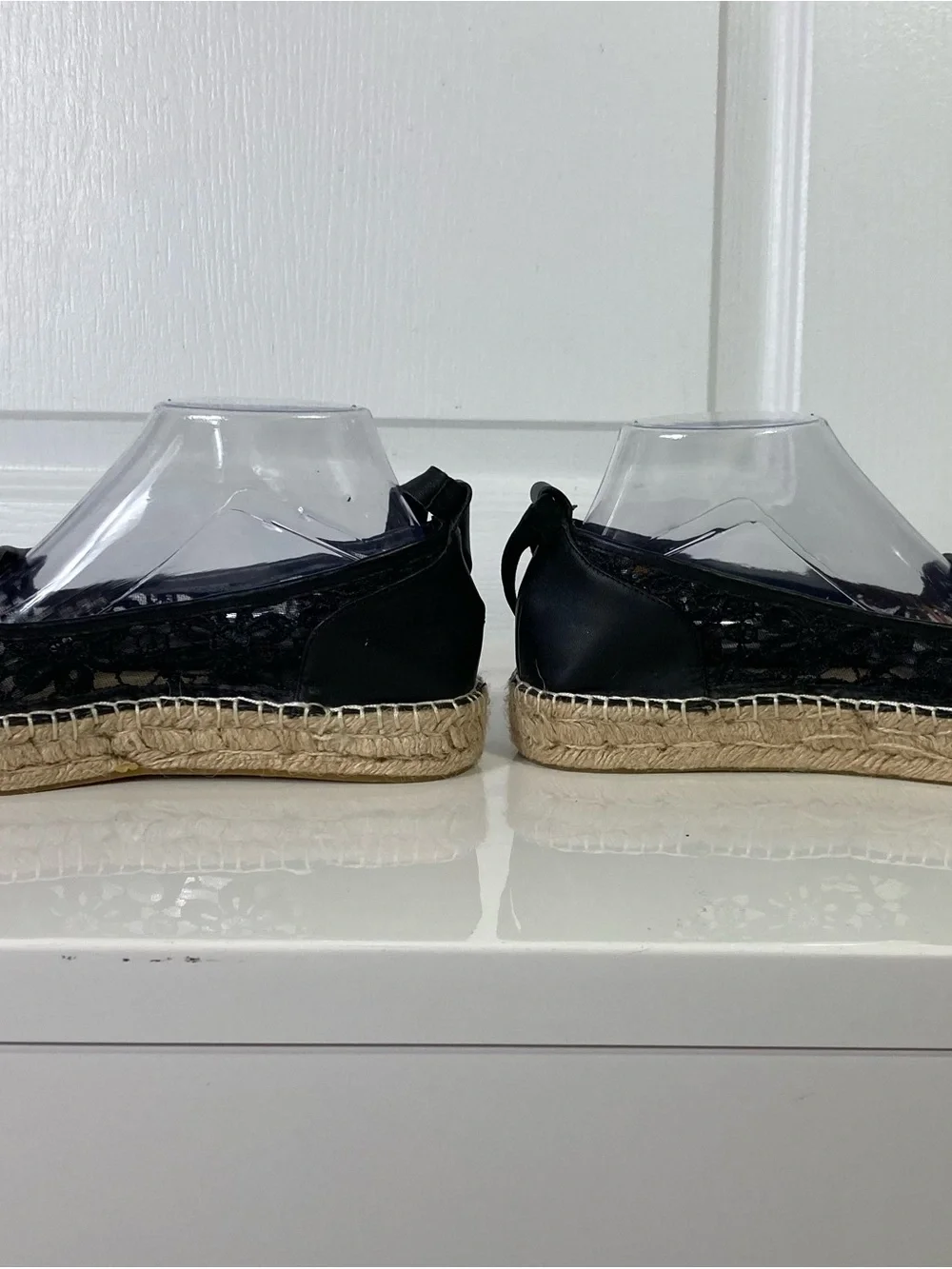Nwot KURT GEIGER Espadrilles Sandals Women 39 Black Lace Up